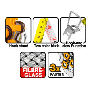 Alternative view of Ingco Μετροταινία Filbreglass 20m (20m x15mm) - HFMT1820