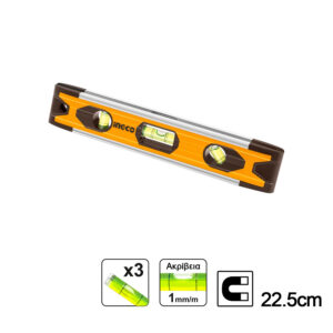 Ingco Μίνι Μαγνητικό Αλφάδι Αλουμινίου (225mm) - HMSL01030