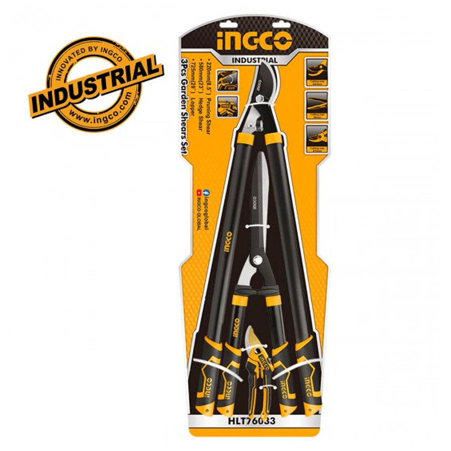 Ingco Σετ Ψαλίδια Περιποίησης Κήπου (3 τεμ) - HLT76033
