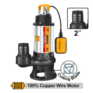 Ingco Υποβρύχια Αντλία Υδάτων INOX, 2" (αποχέτευσης / λυμάτων) με Κοπτήρα - SPDB150068