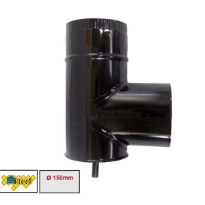 Steel Ταφ Καπνοδόχου Εμαγιέ Ø150 (μαύρο) - STBLT150