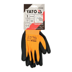 Yato Γάντια Νιτριλίου Αφής, Πορτοκαλί, No9 - YT74755