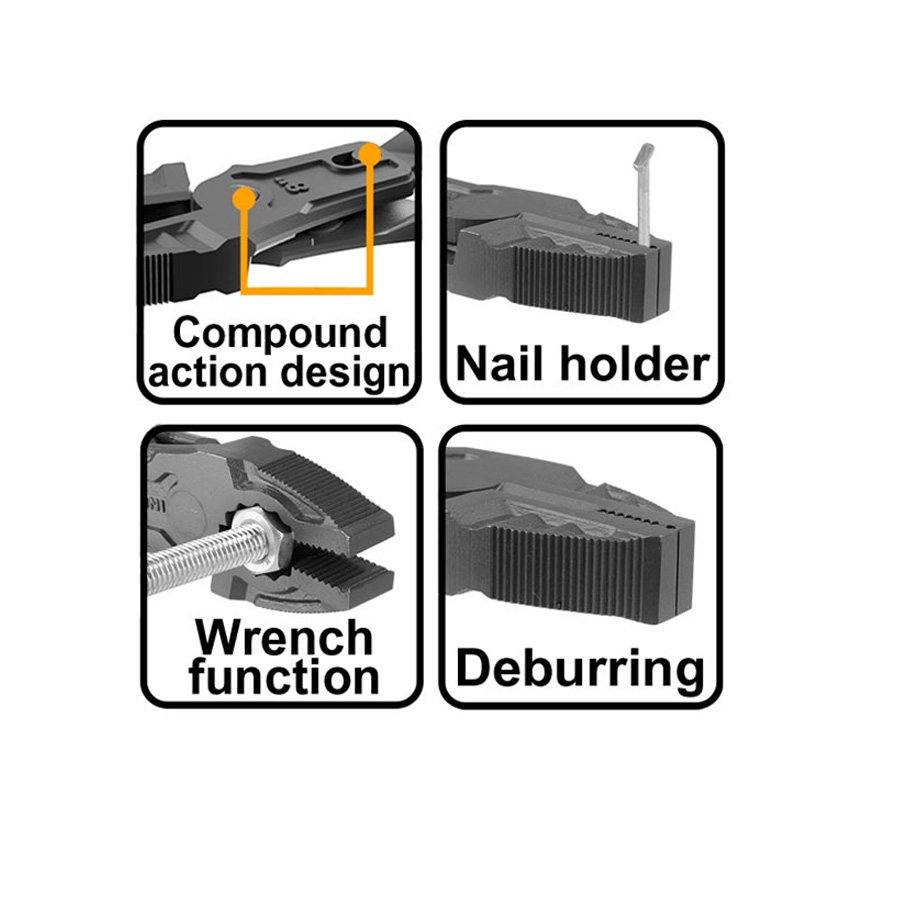 Ingco Πένσα Πολλαπλών Λειτουργιών, 240mm, 65% Save Energy - HCCP58240 - Image 2