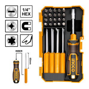 Ingco Σετ Κατσαβίδι Καστάνιας με Μύτες (30 τεμ.) - AKISD3001