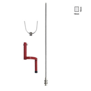 Alternative view of Lianos Τετράγωνη Σούβλα Αμνοεριφίου με Λαβή 1.80m (16x16mm) - L166224