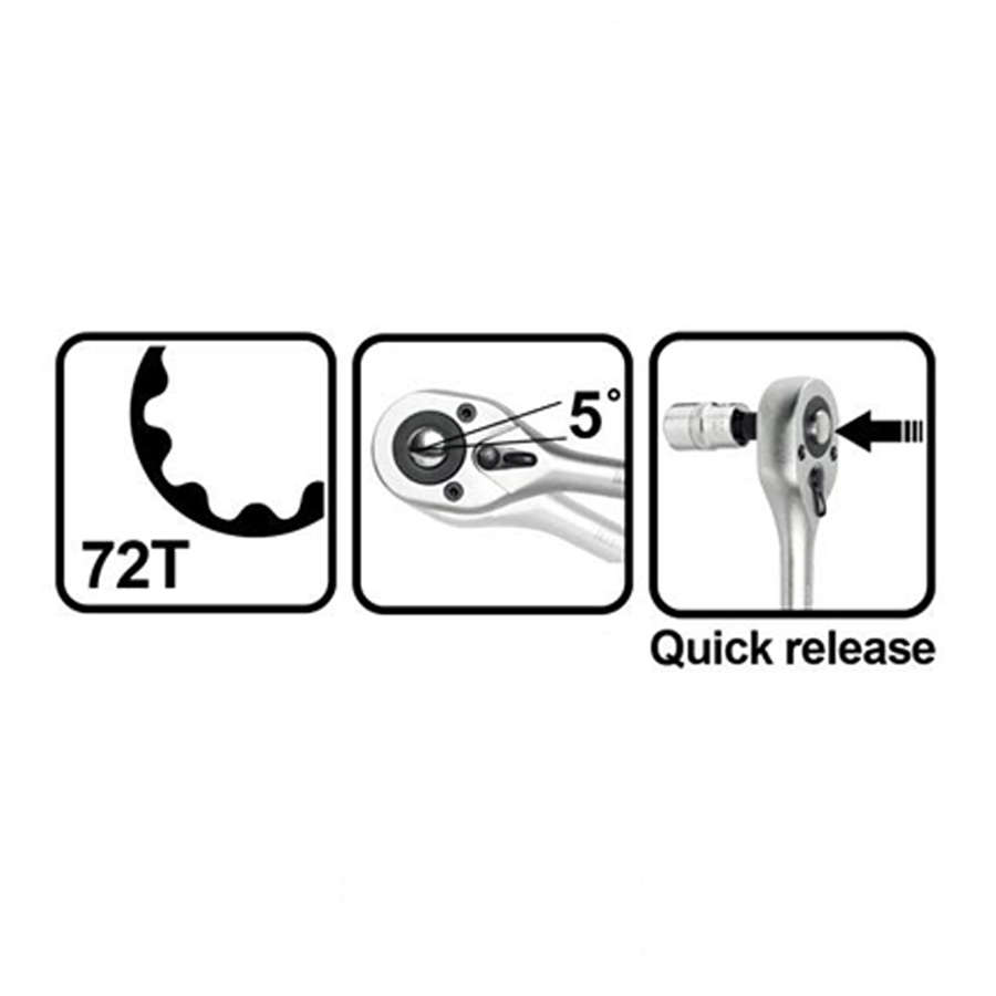 Ingco Σετ Κασετίνα με Καρυδάκια 1/2" (62τμχ.) - HKTS12602 - Image 2