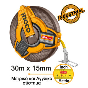 Ingco Μετροταινία Filbreglass 30m (30m x15mm) - HFMT1830