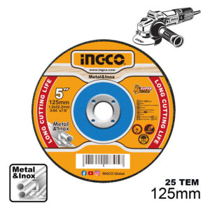 Ingco Δίσκοι Κοπής Σιδήρου / Inox Ø125mm (25τεμ) - MCD1012525