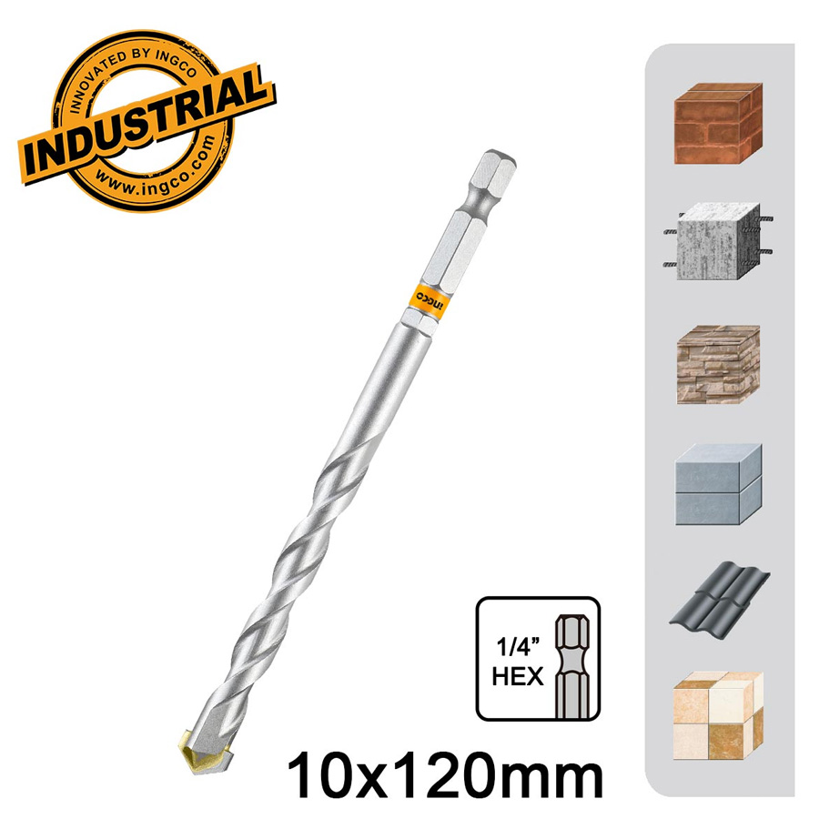 Ingco Διαμαντοτρύπανο 8x120mm, 1/4" Hex (1 τεμ.) - DBM2210120