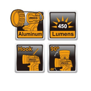 Alternative view of Ingco SOLO Φακός Μπαταρίας 20V Li-Ion (450 lumens) - CWLI2058