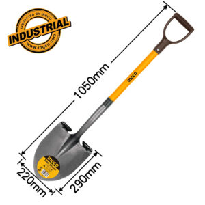 Ingco Φτυάρι Ατσάλινο Πτυολαβής με Πλαστικό Στυλιάρι (στρογγυλό, 1050mm) - HSSLH1214