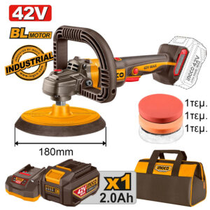 Ingco Αλοιφαδόρος Μπαταρίας 42V Li-Ion (Ø180mm) - APLI42181E