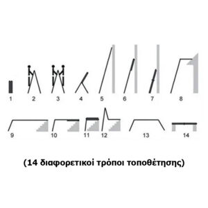 Alternative view of GeHock Πολυμορφική Σκάλα Αλουμινίου 4x3 (3.70m - 12 σκαλοπάτια) - GH 9351370