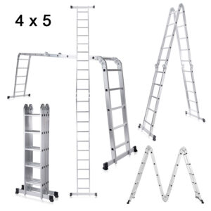 GeHock Πολυμορφική Σκάλα Αλουμινίου 4x5 (5.80m - 20 σκαλοπάτια) - GH 9351580