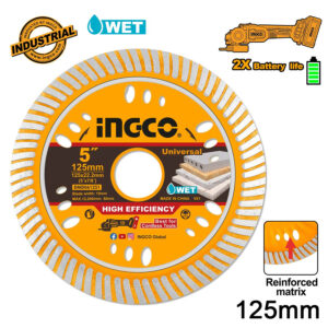 Ingco Διαμαντόδισκο Δομικών Υλικών Ø125mm (λεπτός) - DMD061251