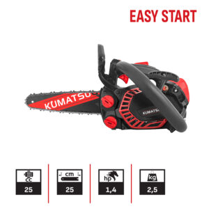KumatsuGen Κλαδευτικό Αλυσοπρίονο Βενζίνης, 25cc (1.4Hp, 25cm) - KCS252
